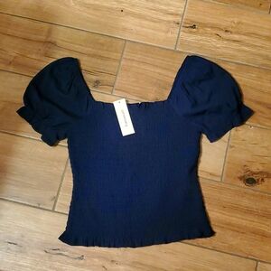New! Francesca's XS navy blue top